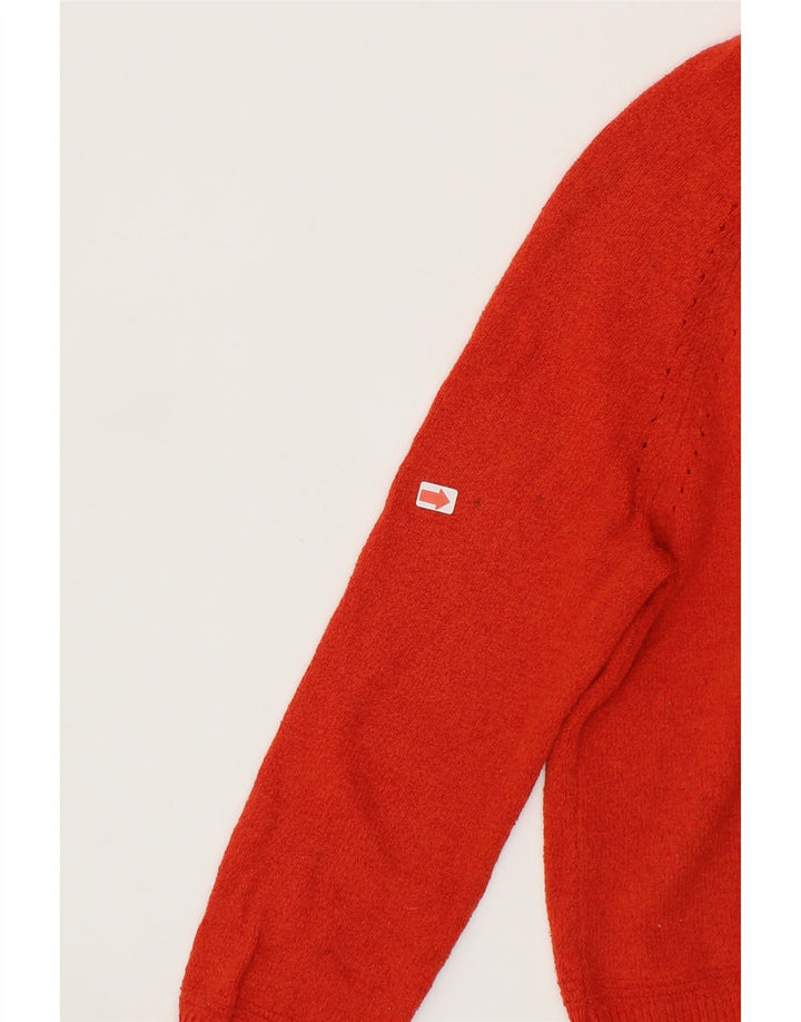 OASIS Womens Oversized Crew Neck Jumper Sweater UK 6 XS Red Polyester Vintage Oasis and Second-Hand Oasis from Messina Hembry 