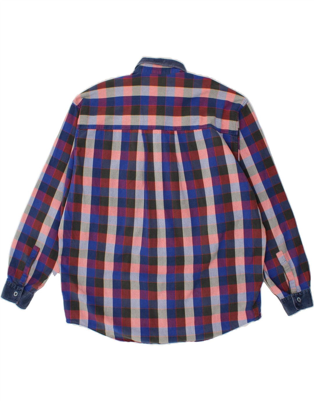 ENRICO COVERI Mens Shirt Large Blue Check Vintage Enrico Coveri and Second-Hand Enrico Coveri from Messina Hembry 