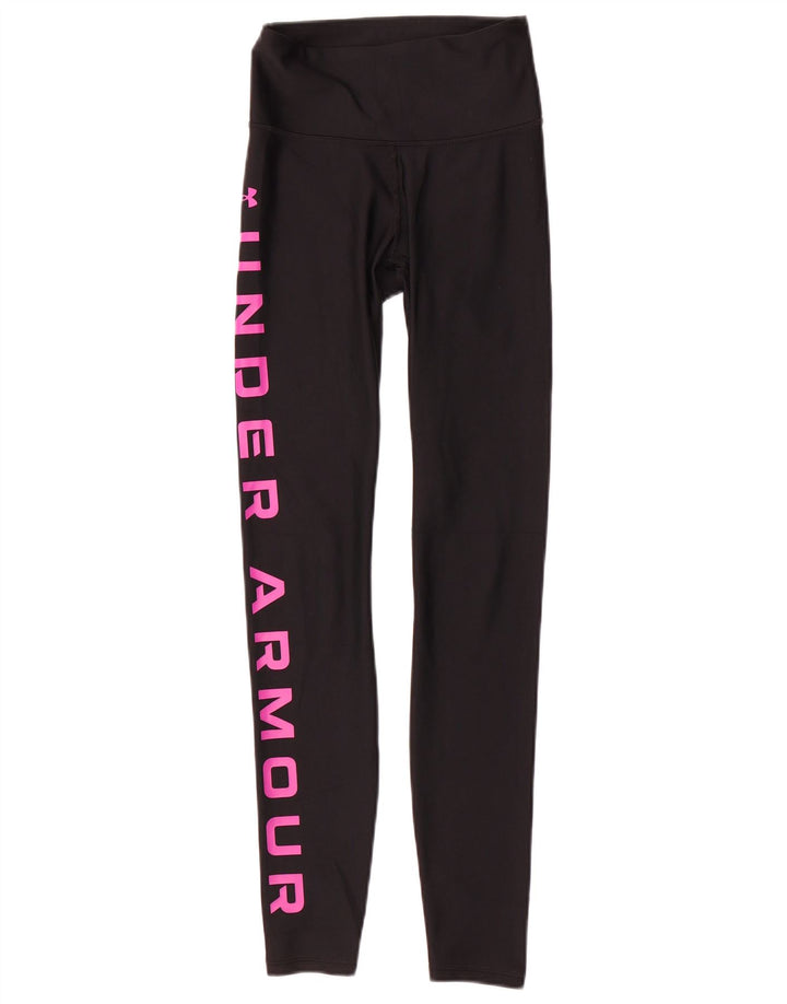 Under Armour Grafiske Leggings til kvinder UK 4 XS Sort Polyester