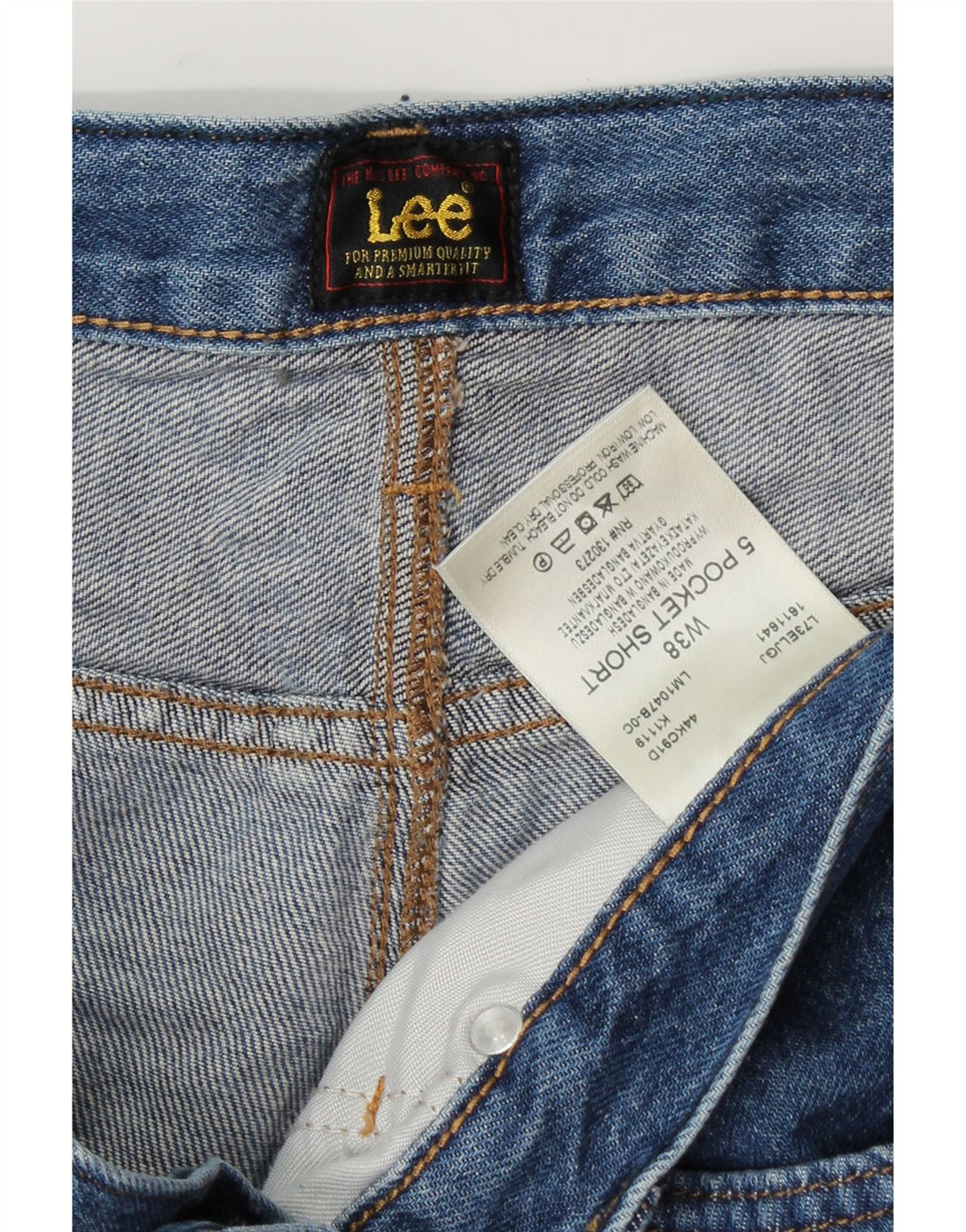 LEE Mens 5 Pocket Short Denim Shorts W38 XL Blue Cotton Vintage Lee and Second-Hand Lee from Messina Hembry 
