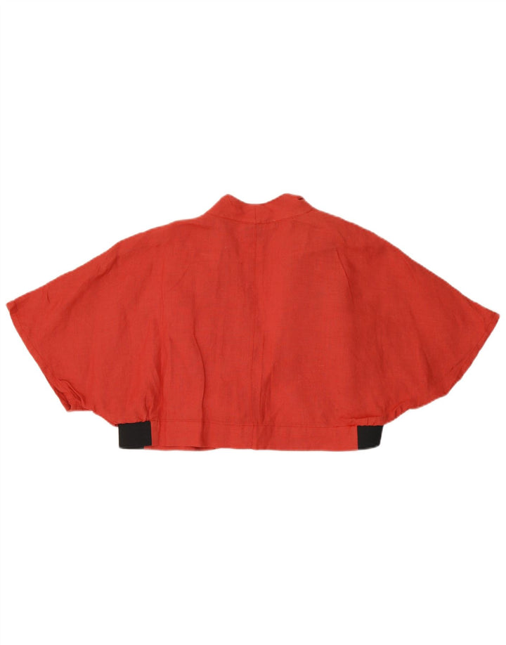 Vintage kvinders 2-delt nederdelsæt IT 44 Medium W26 Rød Colourblock Linned