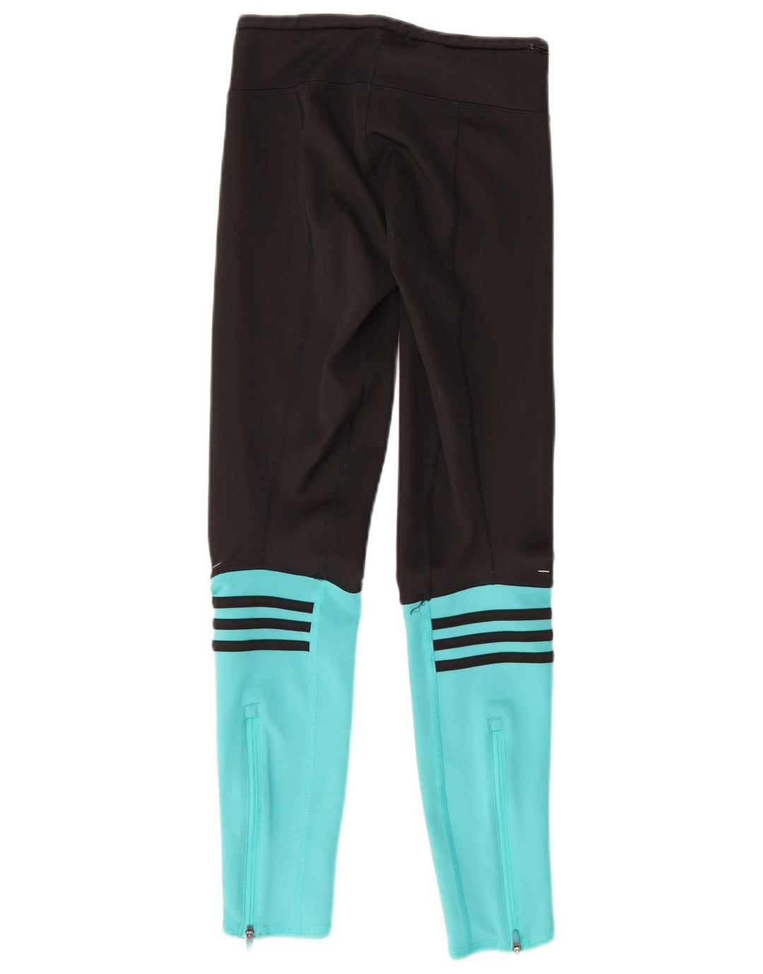 ADIDAS Womens Climalite Leggings UK 0/2 2XS Sort Colourblock Polyester