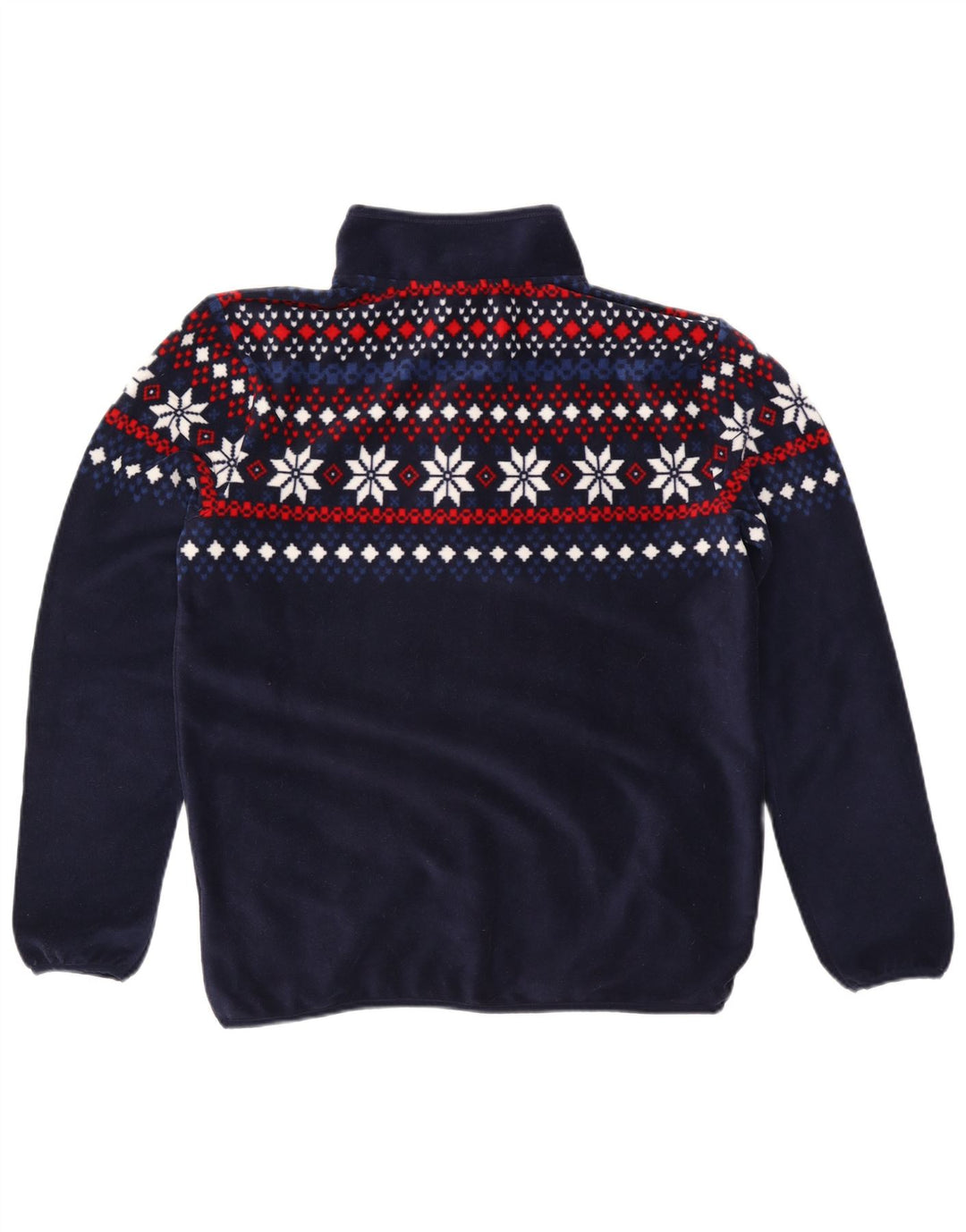 TCM Herre Zip Neck Pullover Træningsdragt Top Medium Navy Blue Fair Isle