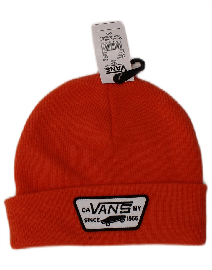 Vans Herre Grafisk Strik Beanie Hat One Size Orange Akryl