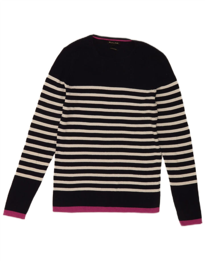 Massimo Dutti Dame Jumper Sweater UK 12 Medium Navy Blue
