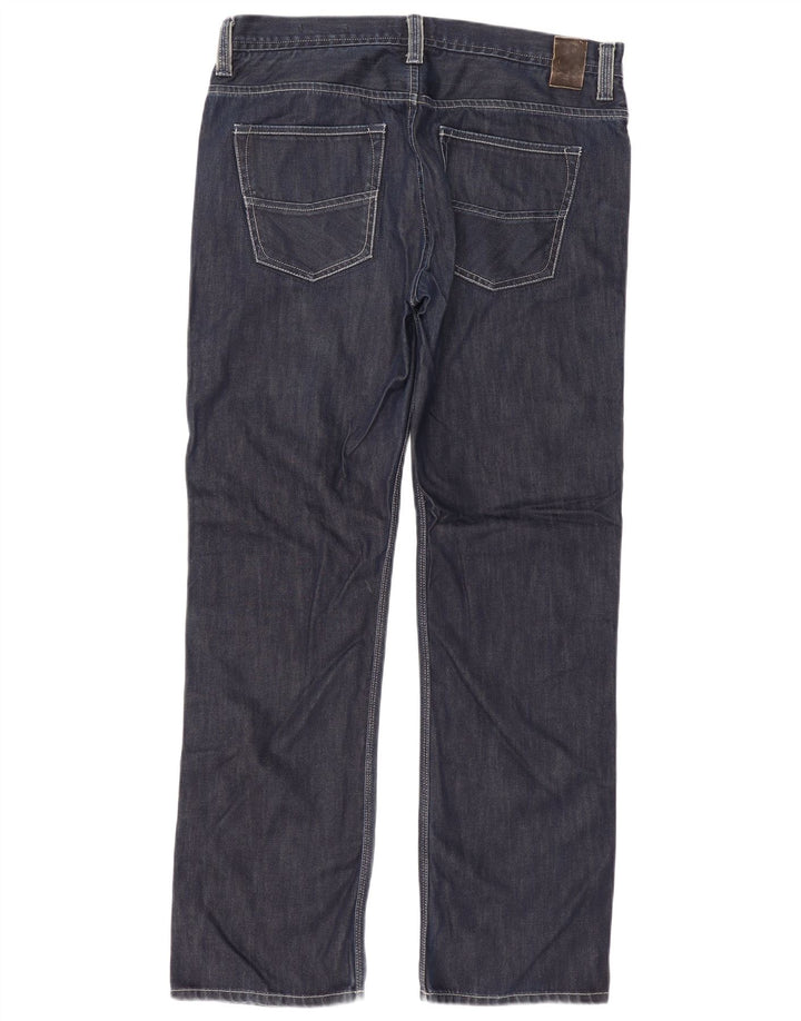 Marks & Spencer Herre Autograph Straight Jeans W36 L33 Marineblå Bomuld