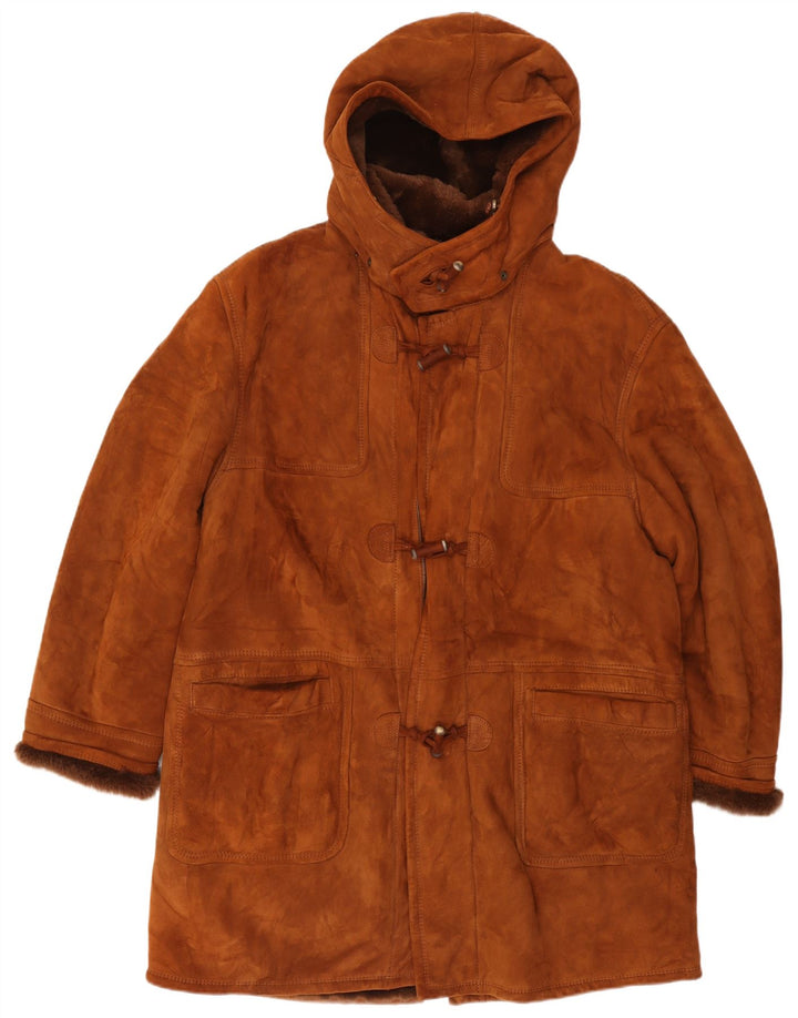 Conbipel Herre Shearling Overfrakke IT 52 Stor Brun
