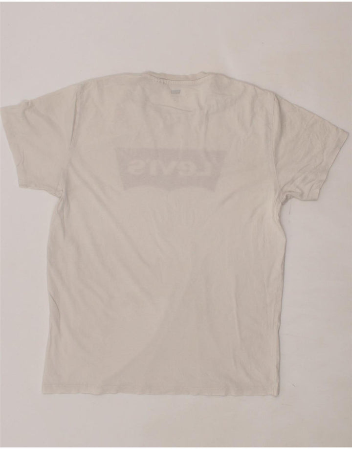 LEVI'S Mens Graphic T-Shirt Top Medium White Cotton Vintage Levi's and Second-Hand Levi's from Messina Hembry 
