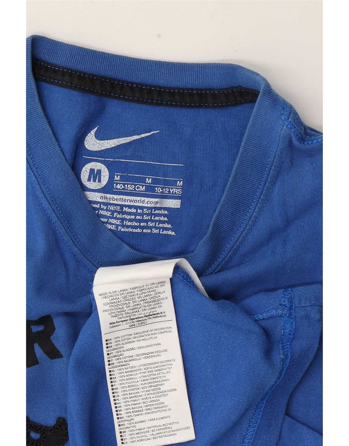 Nike Boys Inter Milan Grafisk T-shirt Top 10-11 år Medium Blå Bomuld