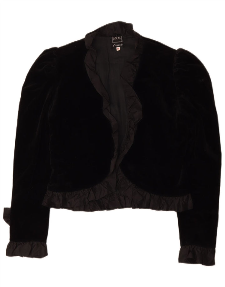Vintage Bolero-jakke til kvinder EU 36 Small Black Classic