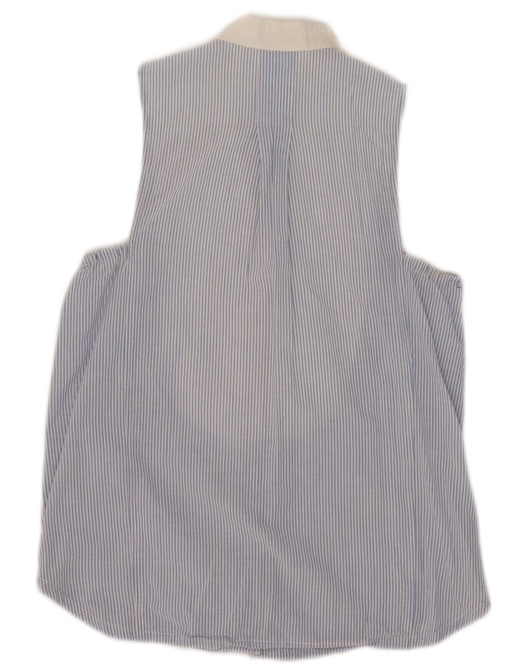 SIVIGLIA ærmeløs skjortebluse til kvinder IT 42 Medium Blue Pinstripe