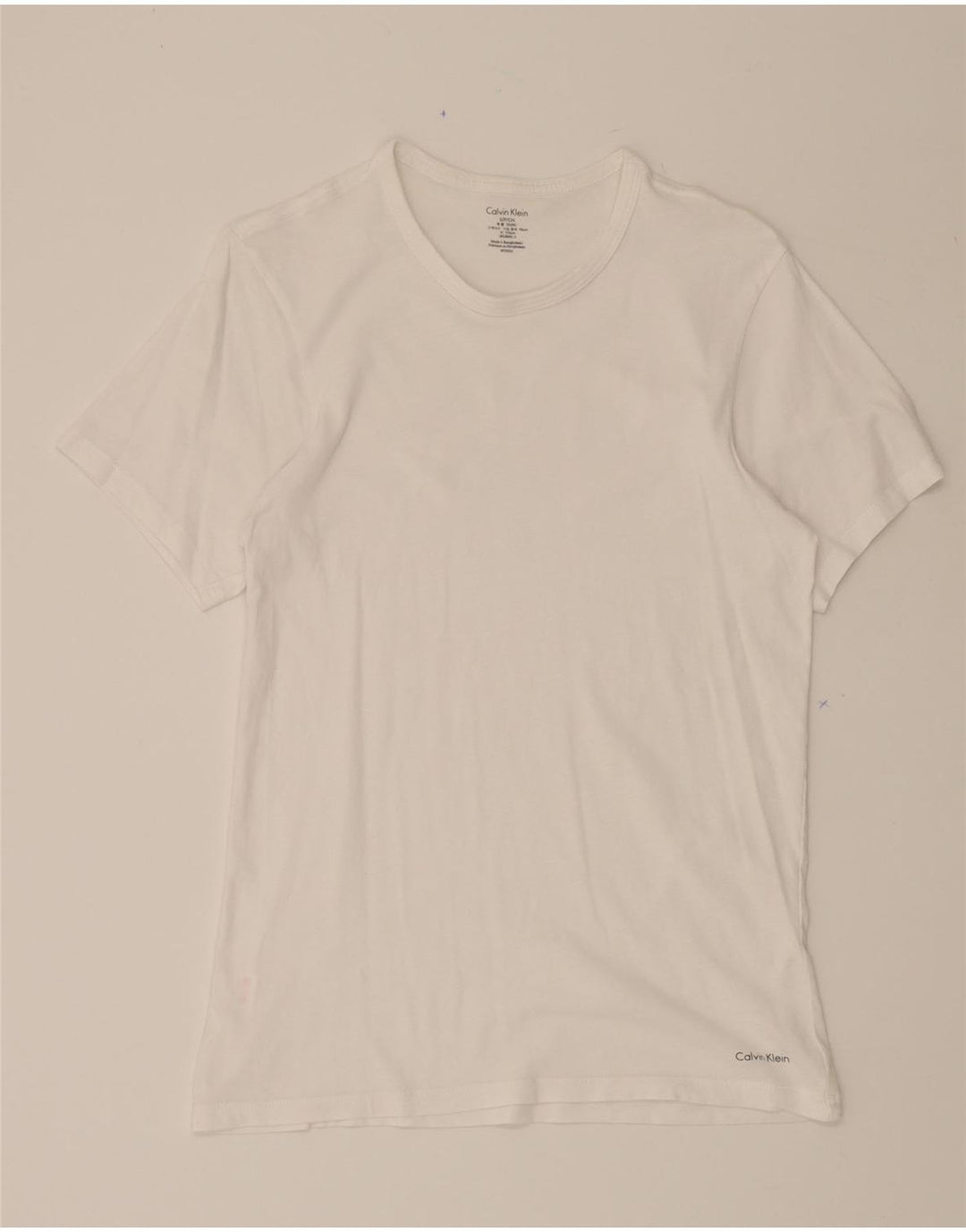 CALVIN KLEIN Womens T-Shirt Top UK 10 Small White Vintage Calvin Klein and Second-Hand Calvin Klein from Messina Hembry 
