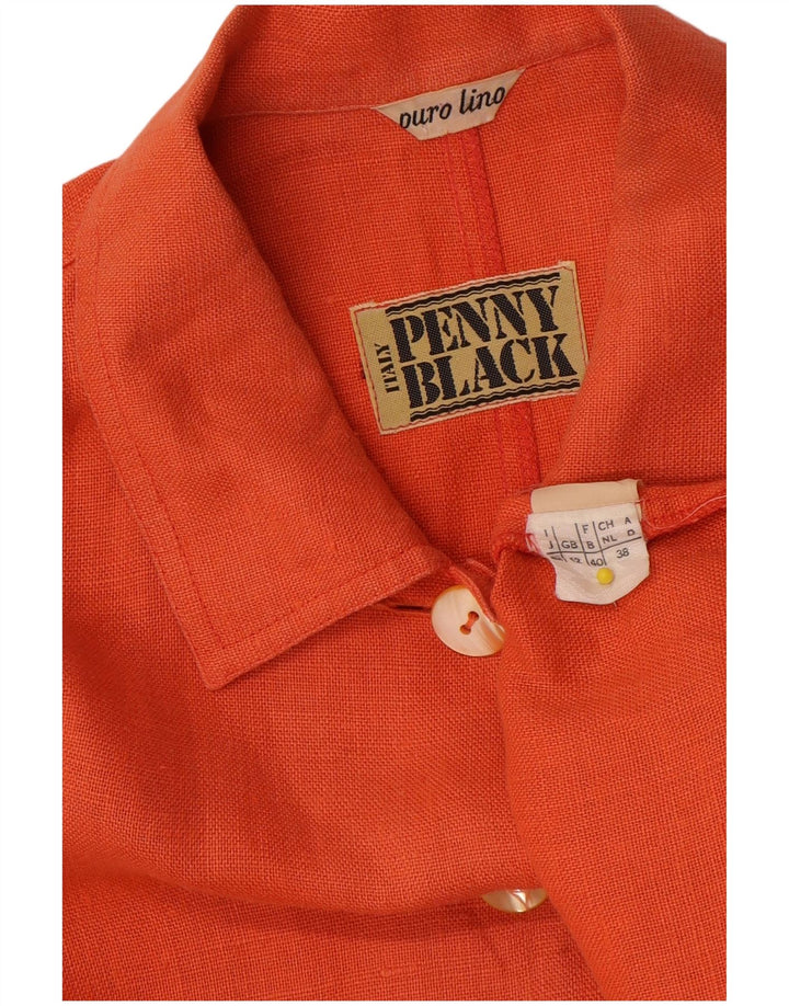Penny Black Dame 5 Button Blazer Jacket UK 12 Medium Orange Linen