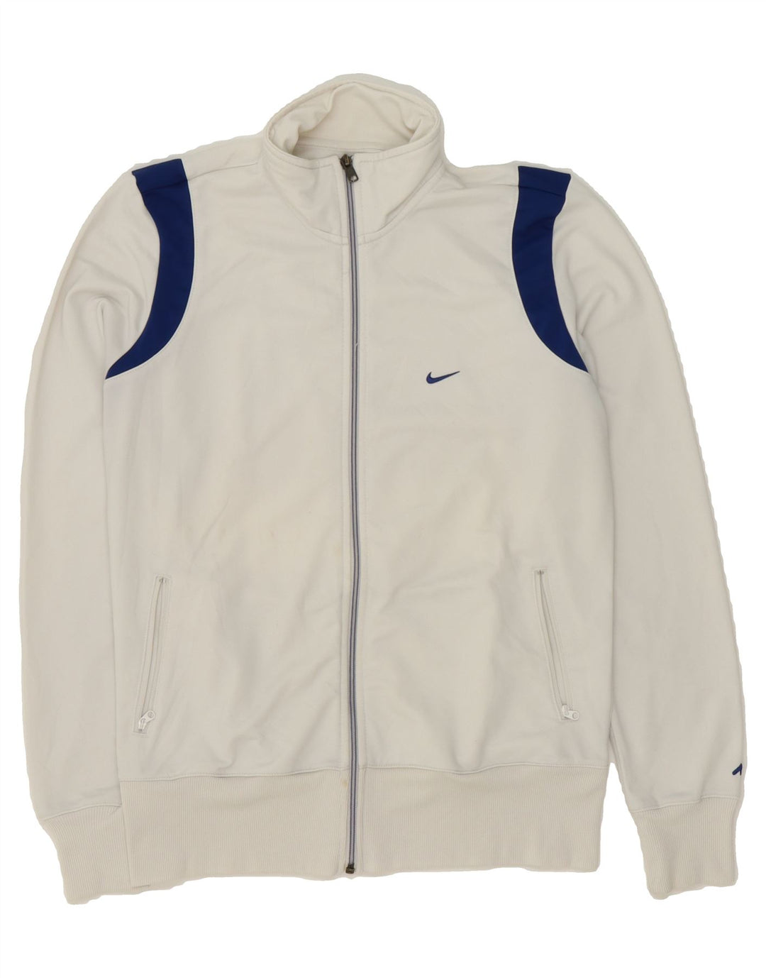 NIKE Womens Tracksuit Top Jacket UK 18 XL White Polyester Vintage Nike and Second-Hand Nike from Messina Hembry 