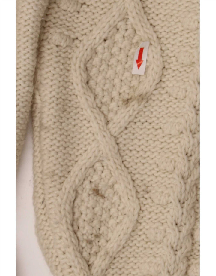 Zara Dame Oversized Turtle Neck Jumper Sweater UK 16 Large Beige