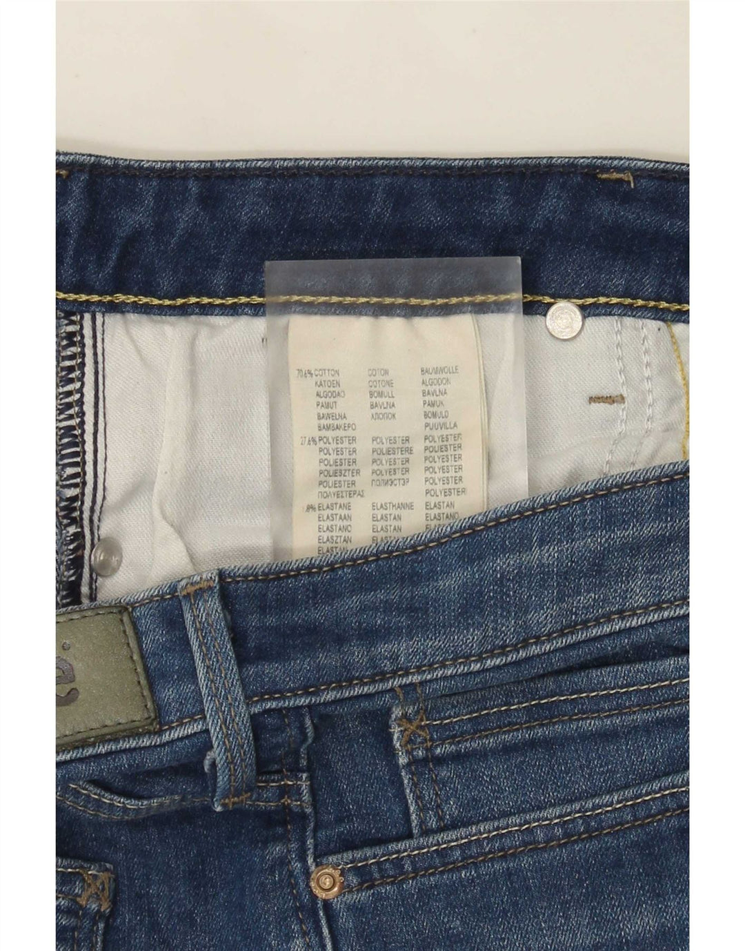 Lee Dame Denim Hot Pants W31 Medium Blue Cotton