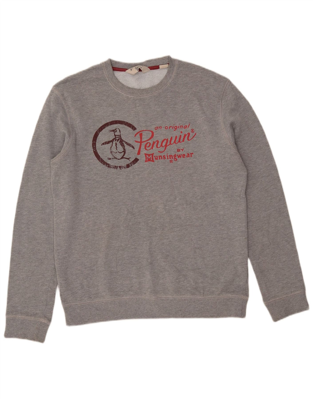 PENGUIN Herre Grafisk Sweatshirt Jumper Stor Grå Bomuld