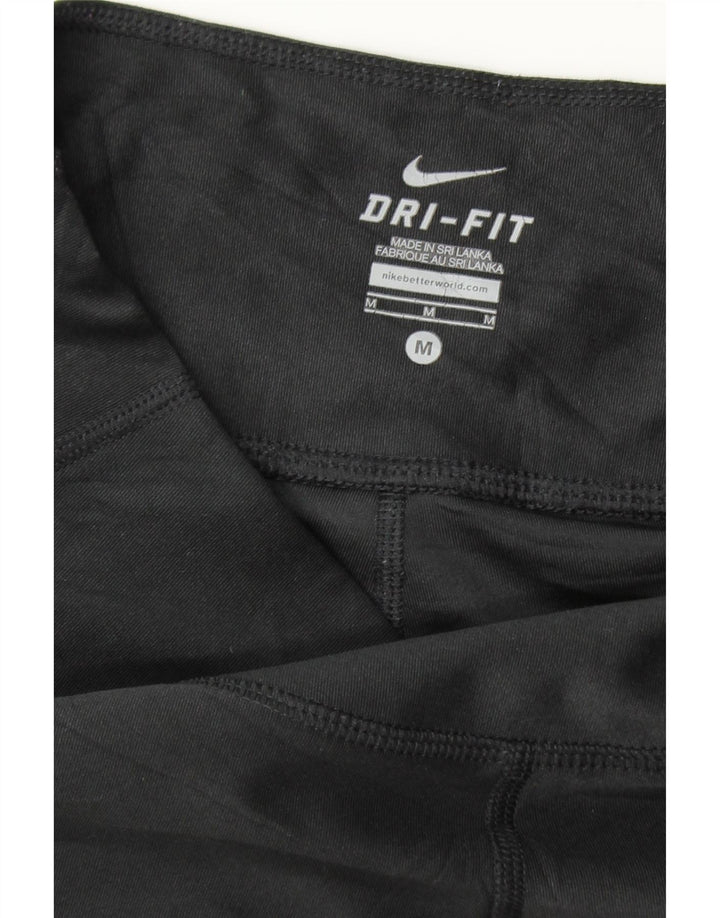 NIKE Womens Dri Fit Leggings UK 12 Medium  Black Vintage Nike and Second-Hand Nike from Messina Hembry 