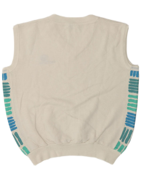 Sergio Tacchini Herrevest Top XL Hvid Colourblock Akryl