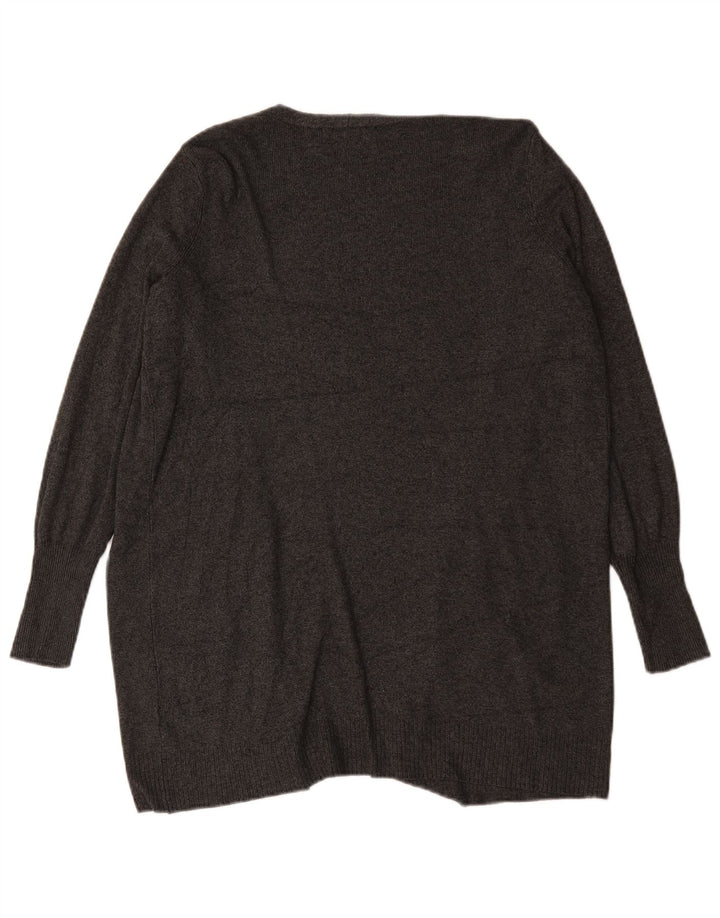 Marks & Spencer Dame Oversized Open Cardigan Sweater UK 10 Small Grey