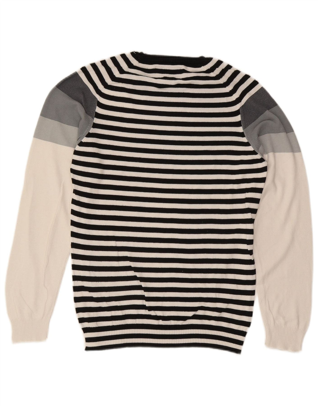 Energie Herre sweater med rund hals, lille grå farveblok