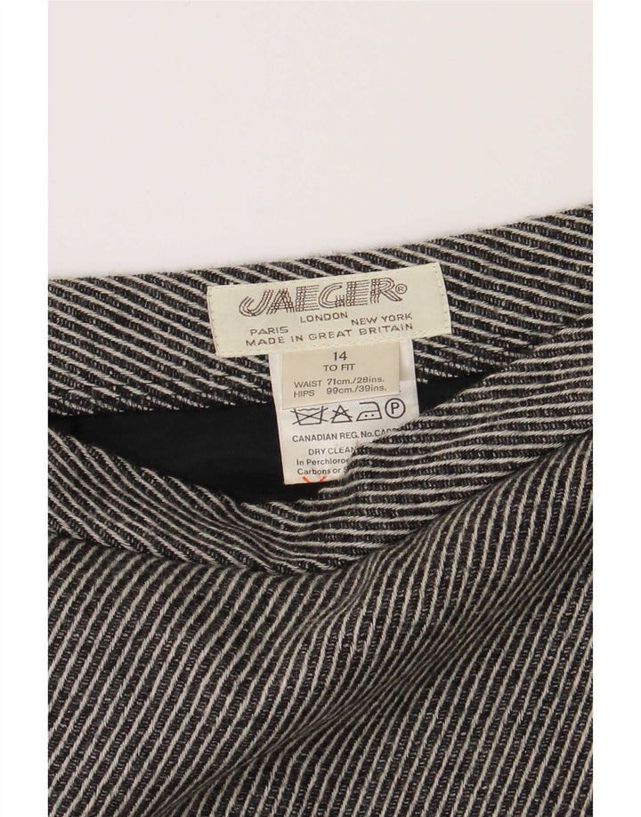 Jaeger Womens Pencil Skirt UK 14 Medium W28 Gråstribet uld