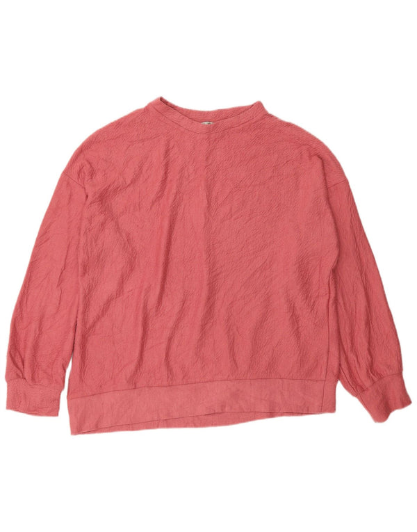 Zara Dame Trafaluc Oversized Sweatshirt Jumper UK 10 Small Pink