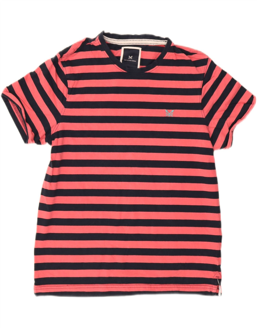 Crew Clothing Herre T-Shirt Top Medium Pink Stribet Bomuld