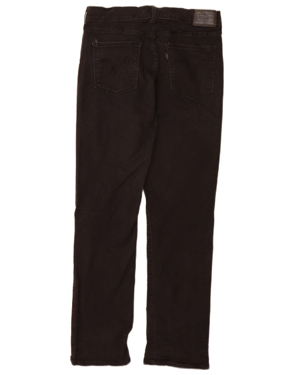Levi's Dame Klassiske Straight Jeans US 10 Large W30 L30 Sort Bomuld