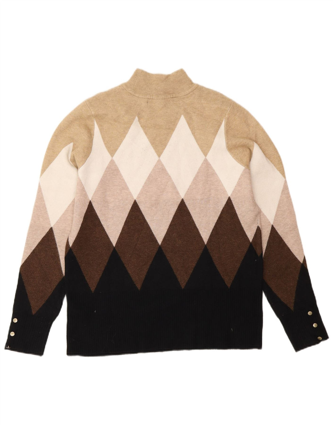 Marks & Spencer Dame Turtle Neck Jumper Sweater UK 12 Medium Multicoloure