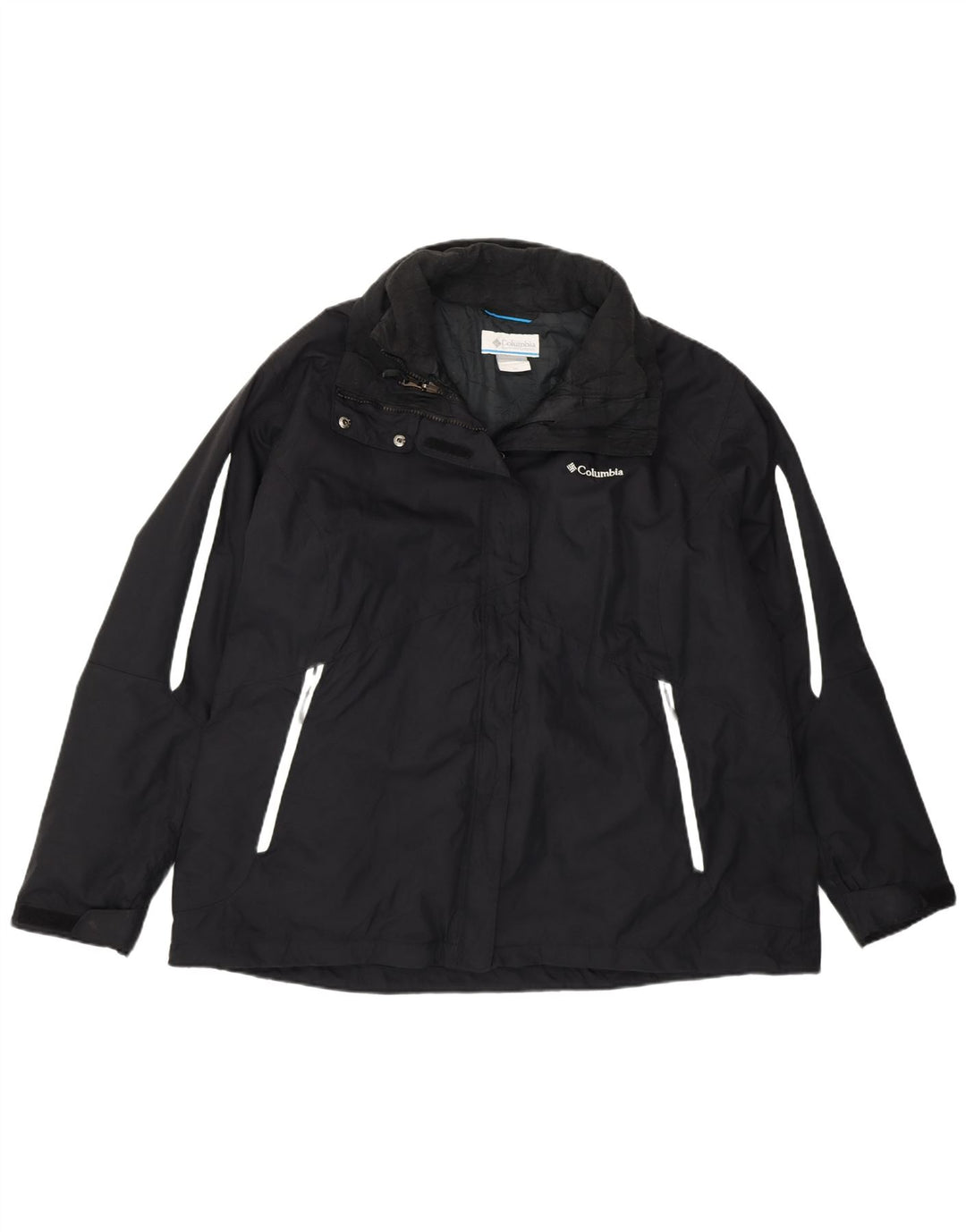 COLUMBIA Womens Rain Jacket UK 20 2XL Black Nylon