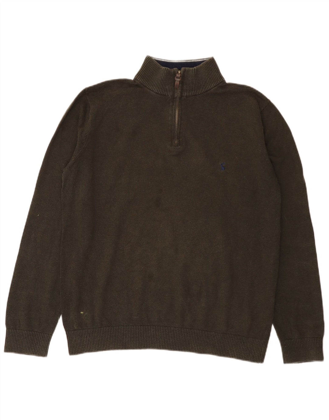 Joules Herre Zip Neck Jumper Sweater Stor Grøn Bomuld
