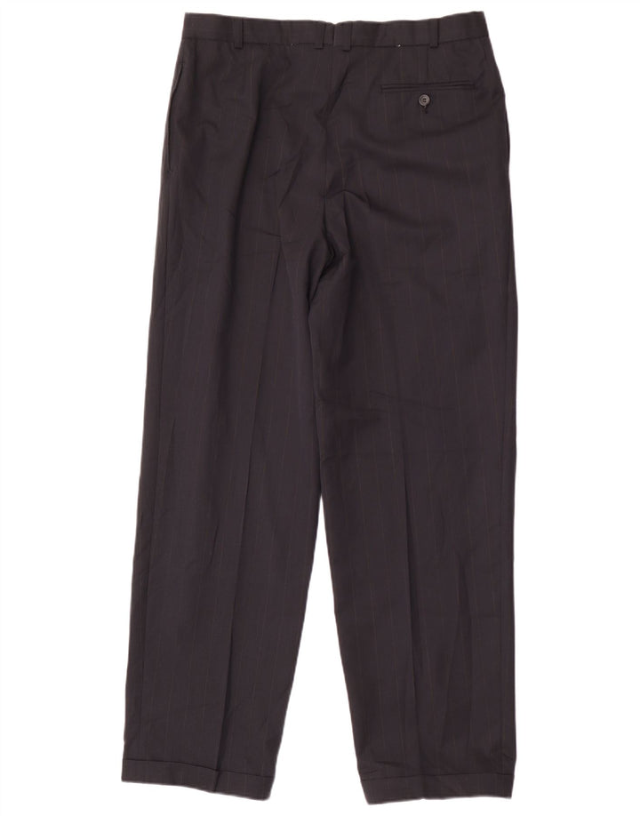 Marks & Spencer Herre Pegged Suit Bukser W36 L31 Marineblå Polyester