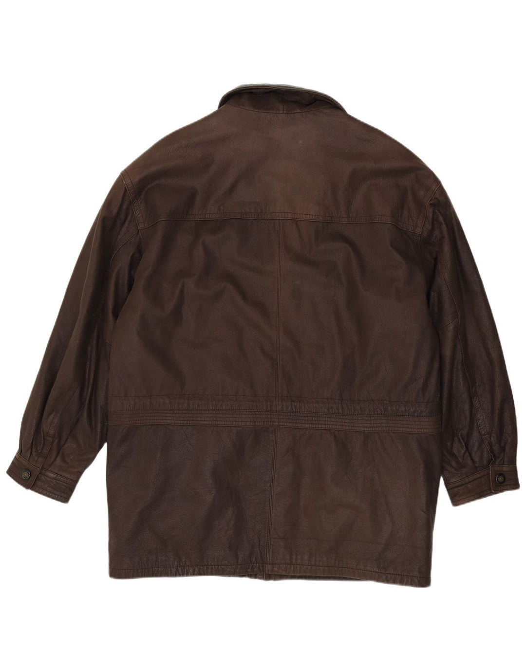 JOHN B Herre Læderjakke UK 46 3XL Brun Læder