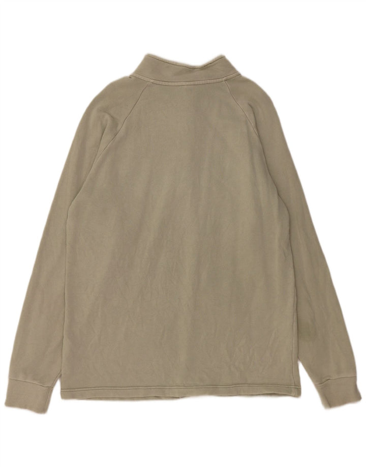 REEBOK Sweatshirt med lynlås til mænd, stor Khaki Bomuld
