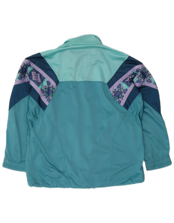 Diadora Herre grafisk træningsdragt Topjakke UK 38 Medium Grøn Geometrisk