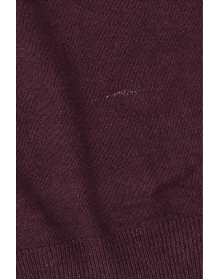 Marks & Spencer Herre V-hals sweater Medium rødbrun bomuld