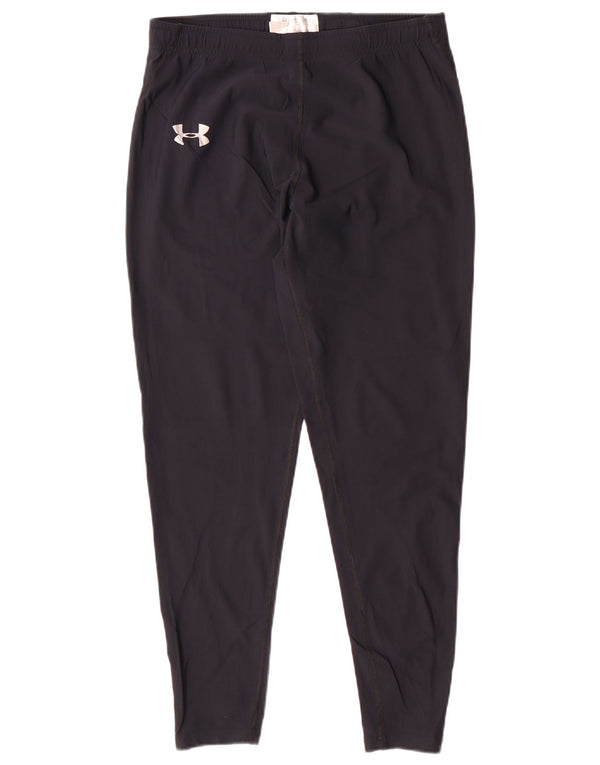 UNDER ARMOUR Dame Heat Gear Træningsdragt Bukser UK 14 Large Navy Blue