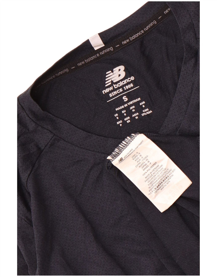 New Balance herre T-shirt top lille marineblå polyester