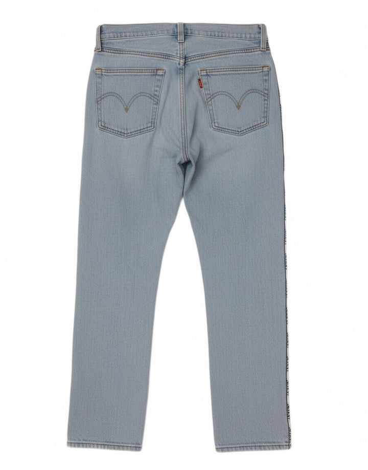 Levi's Womens 501 Graphic Straight Jeans W26 L26 Blå Bomuld