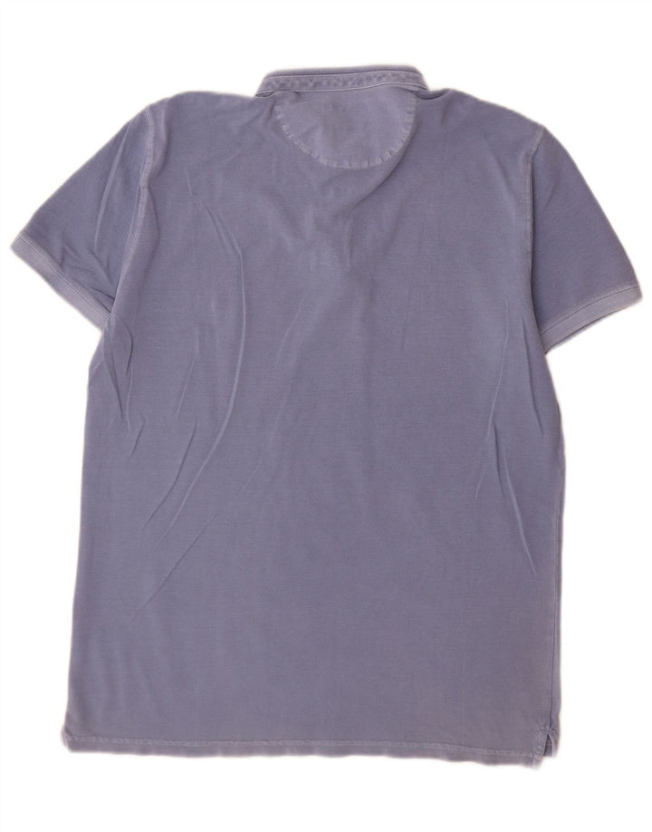 Massimo Dutti Herre Casual Fit Polo Shirt Large Blue