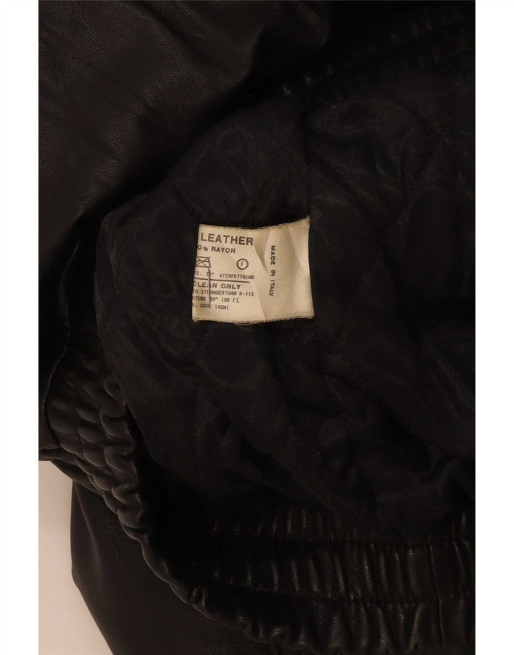 Vintage Herre Læderjakke IT 50 Large Sort
