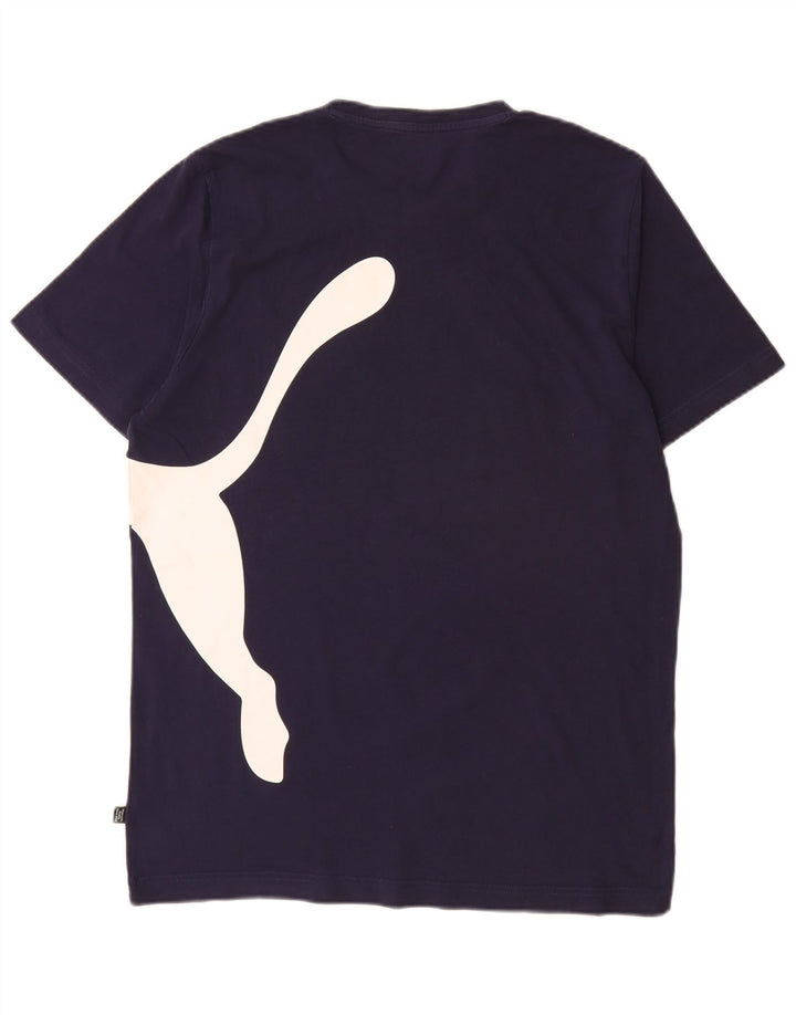 Puma Herre Grafisk T-Shirt Top Stor Marineblå