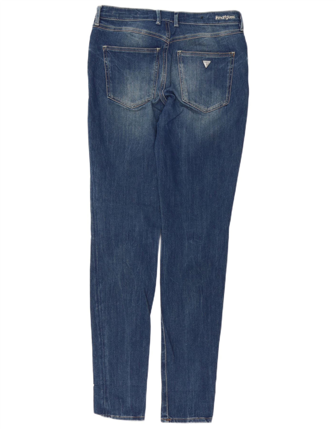 GUESS Distressed Skinny Jeans til kvinder W30 L32 blå bomuld
