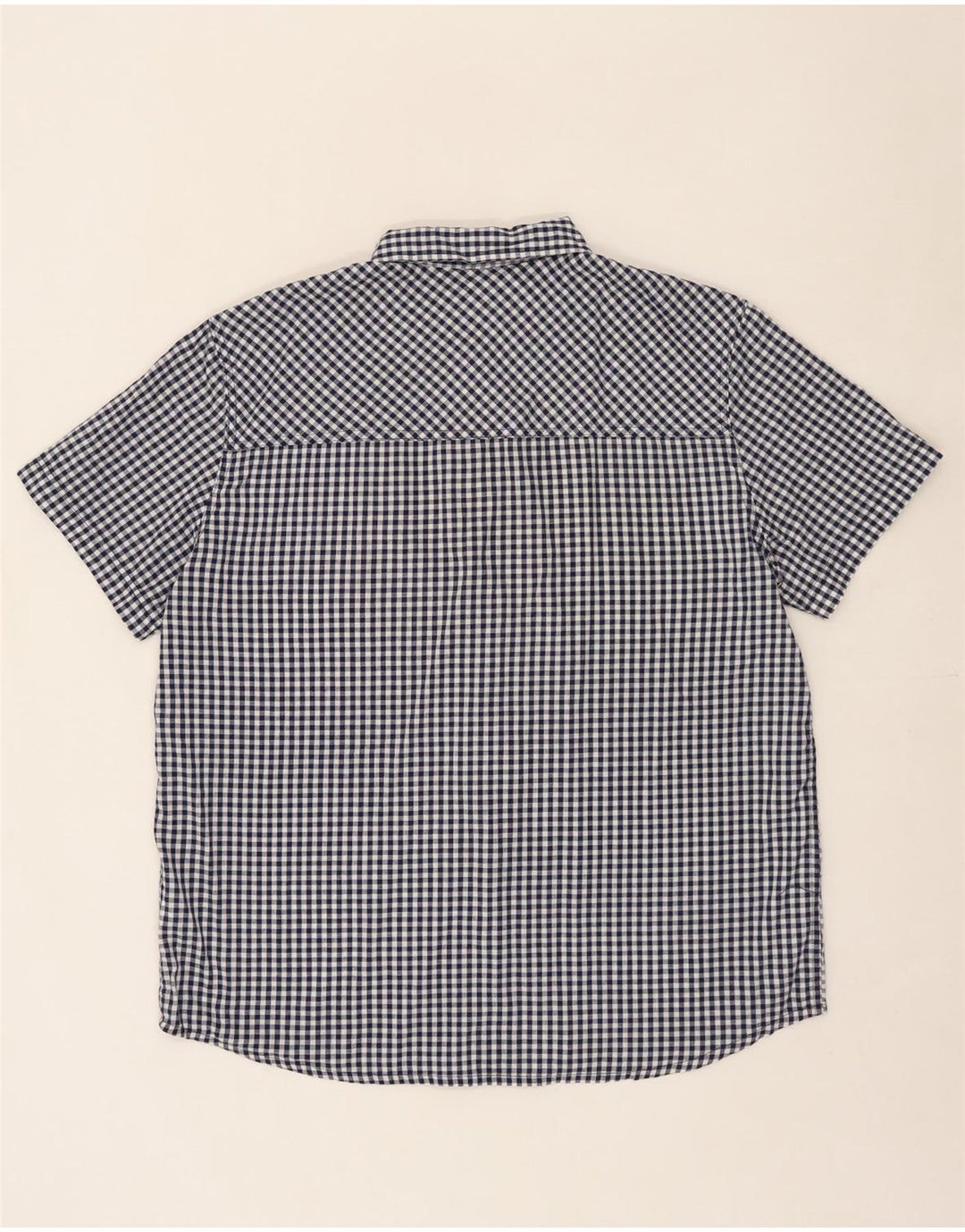 MOUNTAIN WAREHOUSE Mens Short Sleeve Shirt XL Navy Blue Gingham Cotton Vintage Mountain Warehouse and Second-Hand Mountain Warehouse from Messina Hembry 