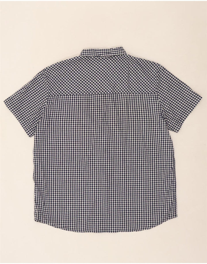 MOUNTAIN WAREHOUSE Mens Short Sleeve Shirt XL Navy Blue Gingham Cotton Vintage Mountain Warehouse and Second-Hand Mountain Warehouse from Messina Hembry 