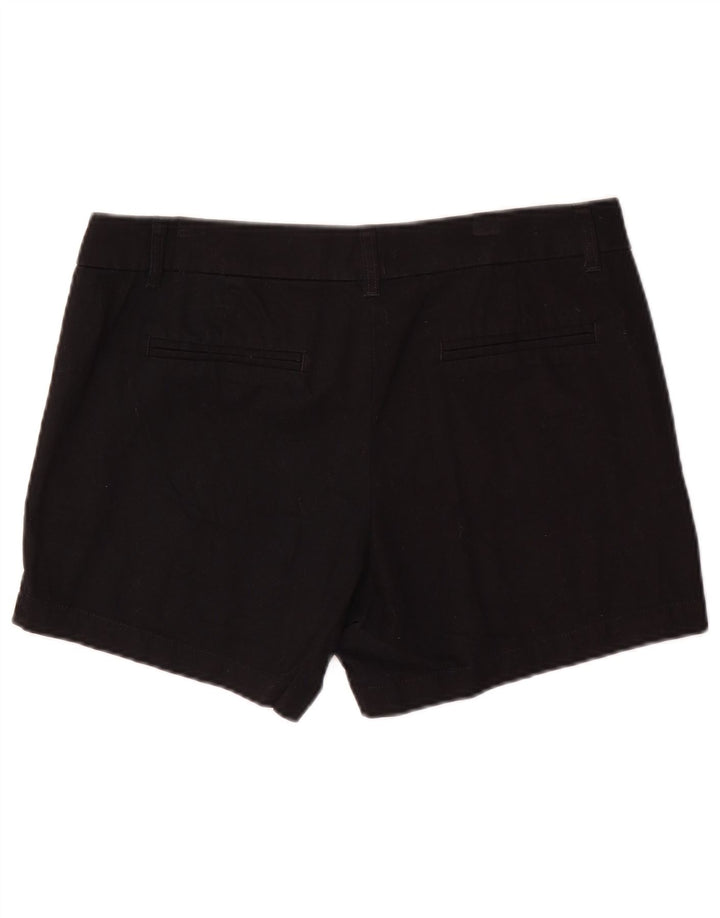 J. CREW Chino Shorts til kvinder US 10 Large W34 Black Bomuld
