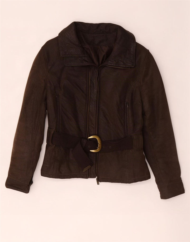 Vintage læderjakke til kvinder IT 42 Medium Brun