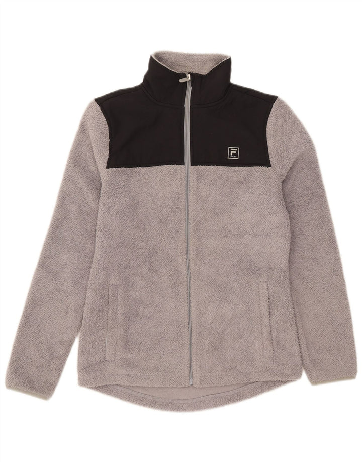 Fila Dame Fleecejakke UK 6 XS Grå Colourblock Polyester