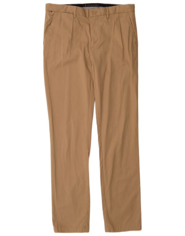 Tommy Hilfiger Mens Pegged Chino Trousers W34 L34 Beige
